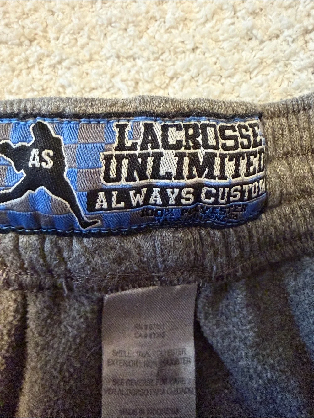 Lacrosse Unlimited Carolina Lacrosse Sweatpants Size Small Gray Polyester